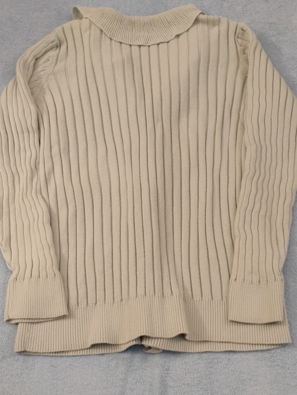Van Heusen Ruffle-Trim Ribbed Cardigan - Picture 2 of 9
